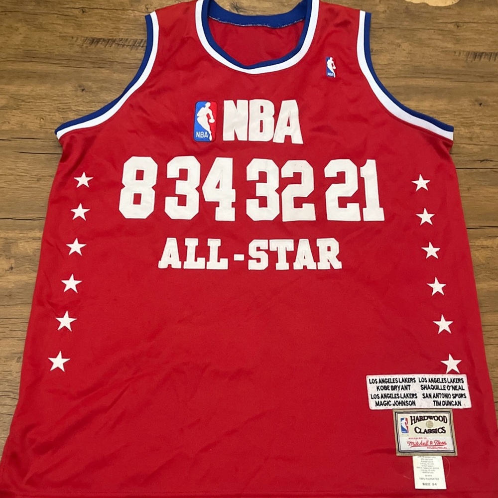 1989 Allstar game jersey West Champs with embroidered autographs on back